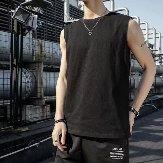 Men's Quick-Dry Sleeveless T-Shirt Loose Fit Workout Top