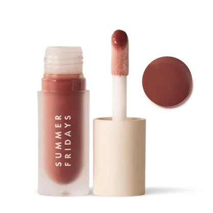 Summer Fridays Dream Lip Oil - Hydrating Tinted Lip Gloss Oil - Non-Sticky Formula with Skincare Benefits for Long-Lasting Softness + Shine - Effortless Beauty Gifts - Pink Cloud (0.15 Oz)