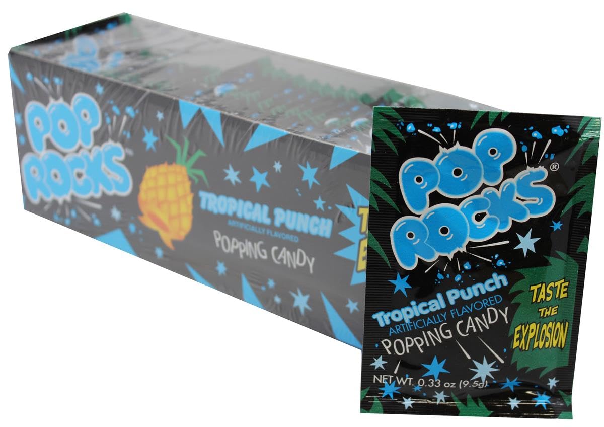 The Hampton Candy Company Pop Rocks Candy 9 Pack, 3 Flavors of Each - Watermelon, Strawberry, Tropical Punch