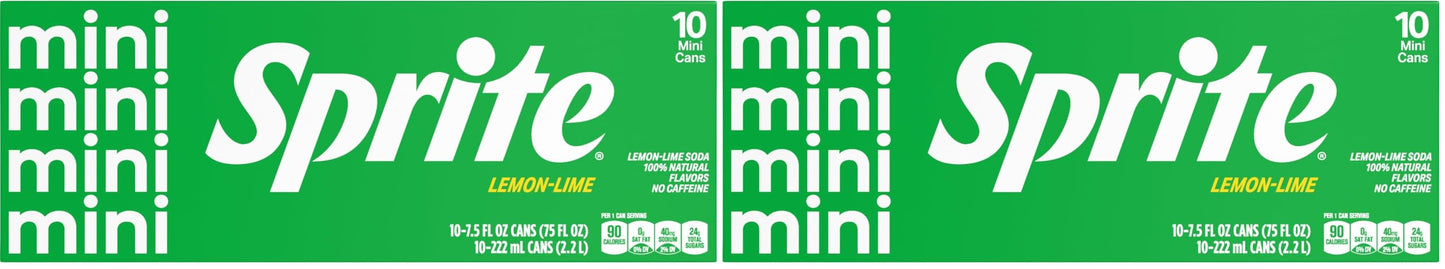 Sprite Lemon Lime Soda Soft Drinks, 12 fl oz, 12 Pack,Cans