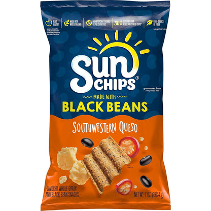 SunChips 100% Whole Grain Chips, Harvest Cheddar, 1 oz Bags, Pack of 40, No Artificial Flavors, Colors
