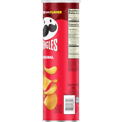 Pringles Potato Crisps Chips, Lunch Snacks, On-The-Go Snacks, Original, 5.2oz Can (1 Can)