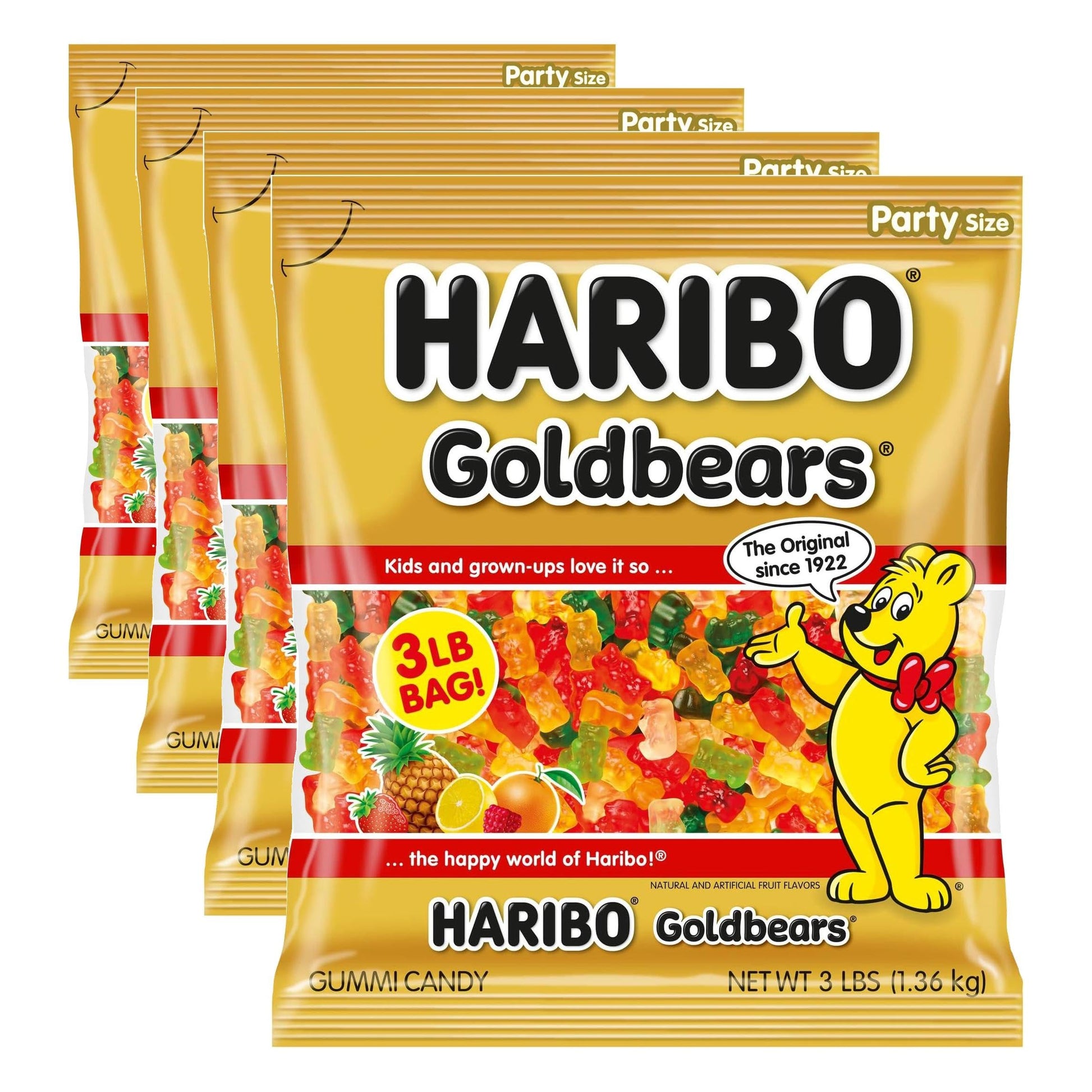 HARIBO Goldbears, Gummi Candy, 3 lb Bag, Assorted Flavors