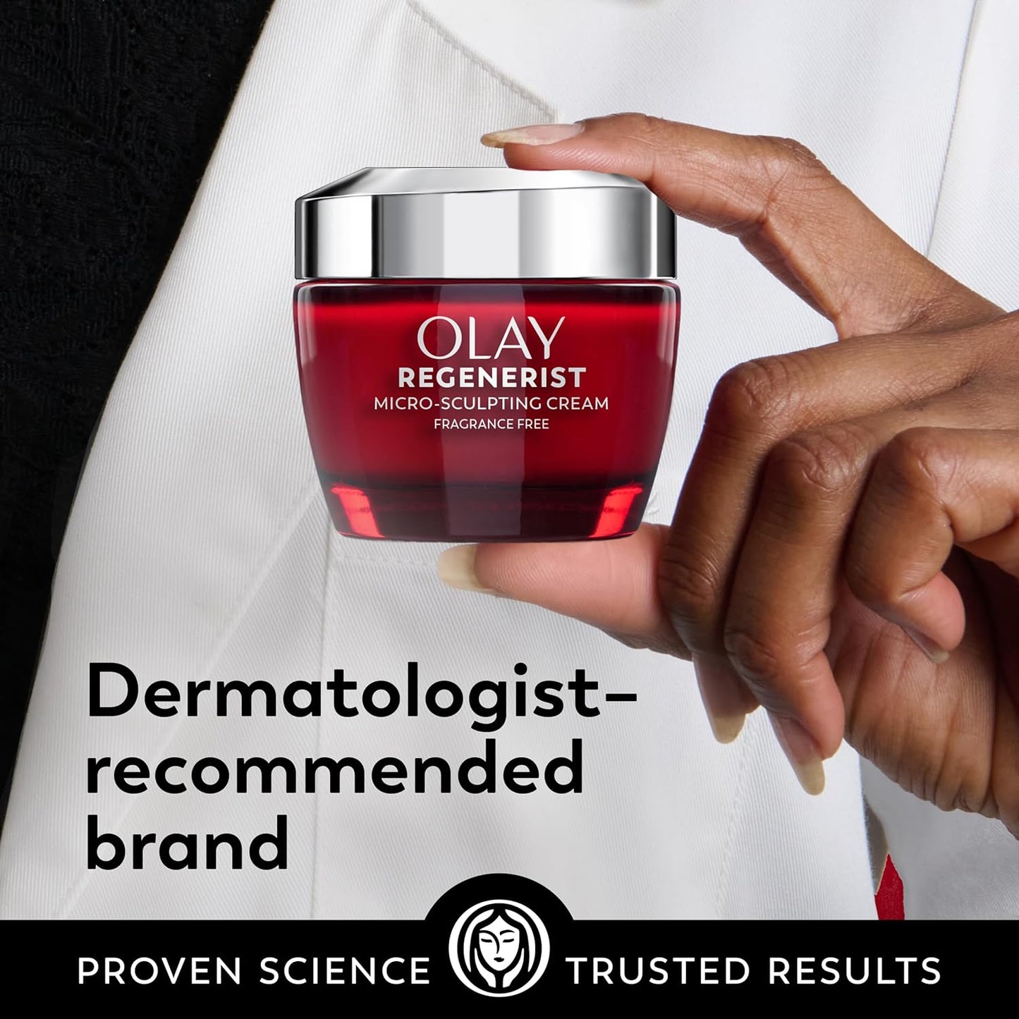 Olay Face Moisturizer, Regenerist Micro-Sculpting Cream for Women, Fragrance-Free - Anti-Aging, Anti-Wrinkle, Firming Skin Care - Triple Collagen Cream, Peptide, Hyaluronic Acid, Niacinamide, 2.6oz