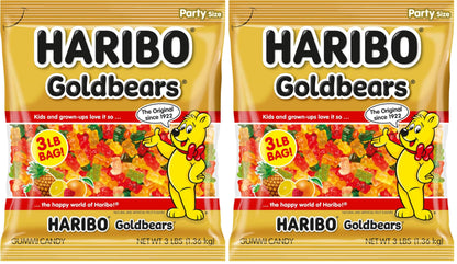 HARIBO Goldbears, Gummi Candy, 3 lb Bag, Assorted Flavors