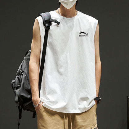 Men's Quick-Dry Sleeveless T-Shirt Loose Fit Workout Top